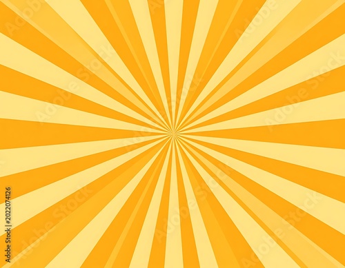 Vibrant Orange Sunburst Pattern Background.