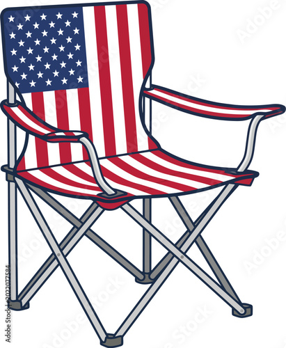 Happy independence day usa patriotic folding chair