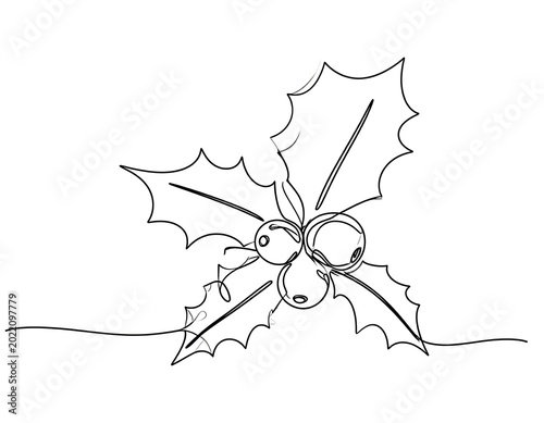 Holly sprig sketch