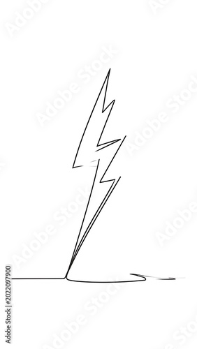 Jagged bolt of lightning