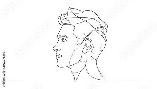 Minimalist profile of male