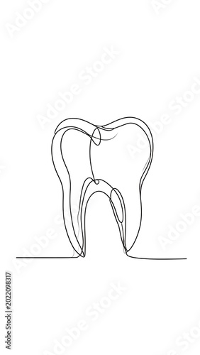 Minimalist tooth outline