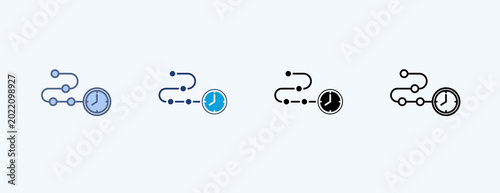 Foto Timeline Multiple Icon Illustration Vector