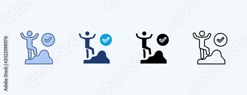 Tableau sur toile Achieve Multiple Icon Illustration Vector