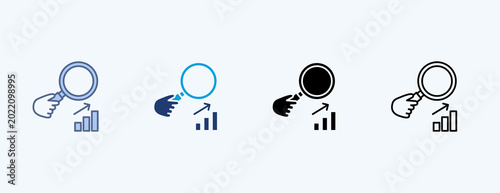 Foto Scrutiny Multiple Icon Illustration Vector