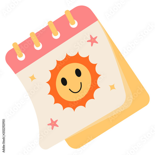 Summer Calendar Cute Sticker