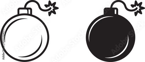 Tableau sur toile Bomb, symbol icon designed for web and mobile applications in modern vector style suitable for game UI, alert graphics, and entertainment related interface elements