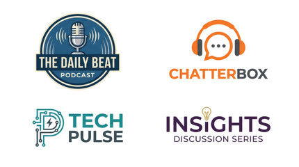 podcast logos tech pulse insights chatterbox daily beat