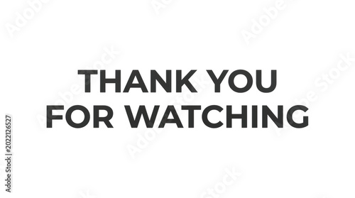 Thank you for watching message