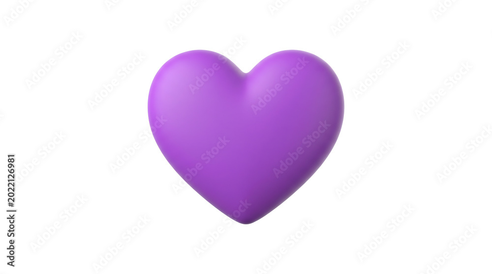 Fototapeta premium Purple heart shape symbol icon