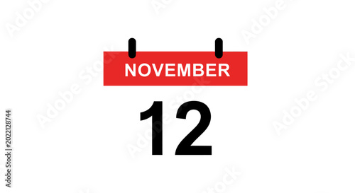 Fotografía November 12 calendar date.