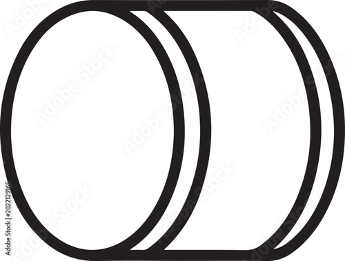 Foto Premium Minimalist Black  White Vector Drum Head Icon for Music Production, Audi