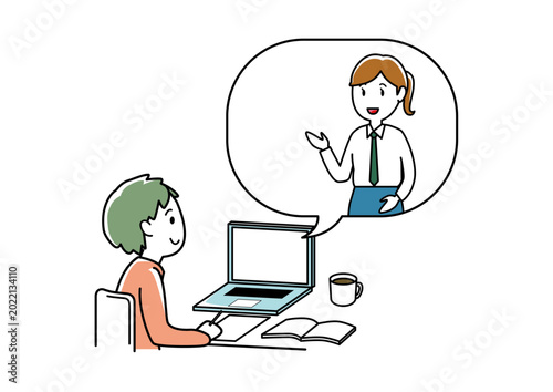 オンラインで話を聞いたり通話する人 04