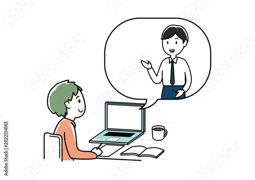 オンラインで話を聞いたり通話する人 05