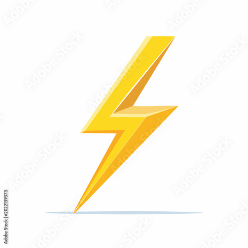 Free Download Yellow 3D Lightning Bolt Icon - GFXLoad