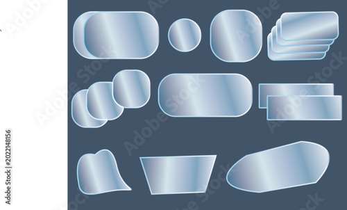 Luxury Transparent Glass Effect Abstract Gradient Background Vector