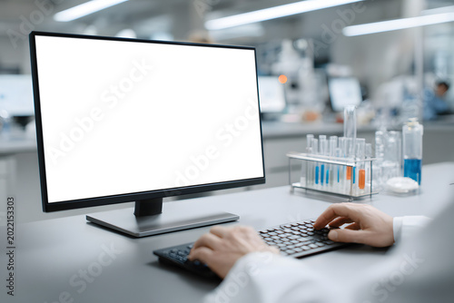 clinical research workspace with AI dashboard minimal aesthetic
