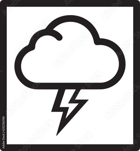 Foto Powerful Storm Sigil Lightning Vector Icon – Symbolizing Electrical Energy, Thun