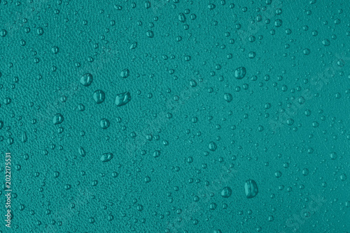 Quadro em tela Macro leather texture with water drops, waterproof and hydrophobic surface conce