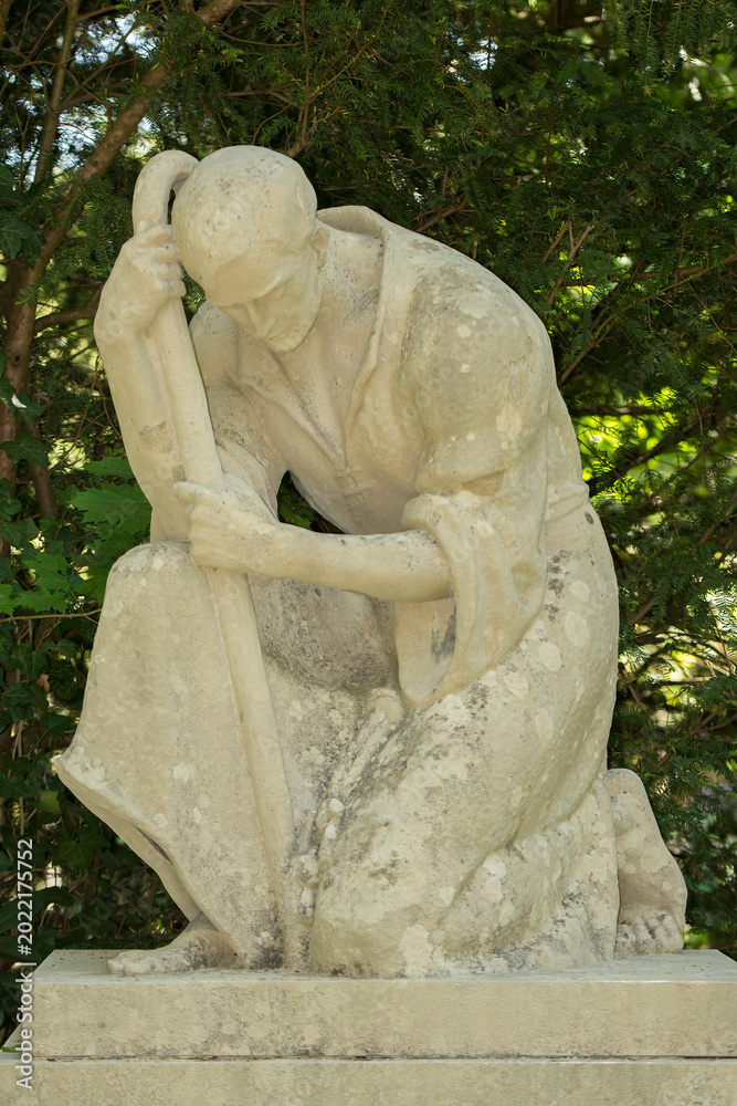 Fototapeta premium Friedhof, Grabstein, Statue