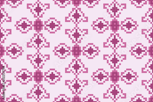 Seamless pixel pink pattern illustration