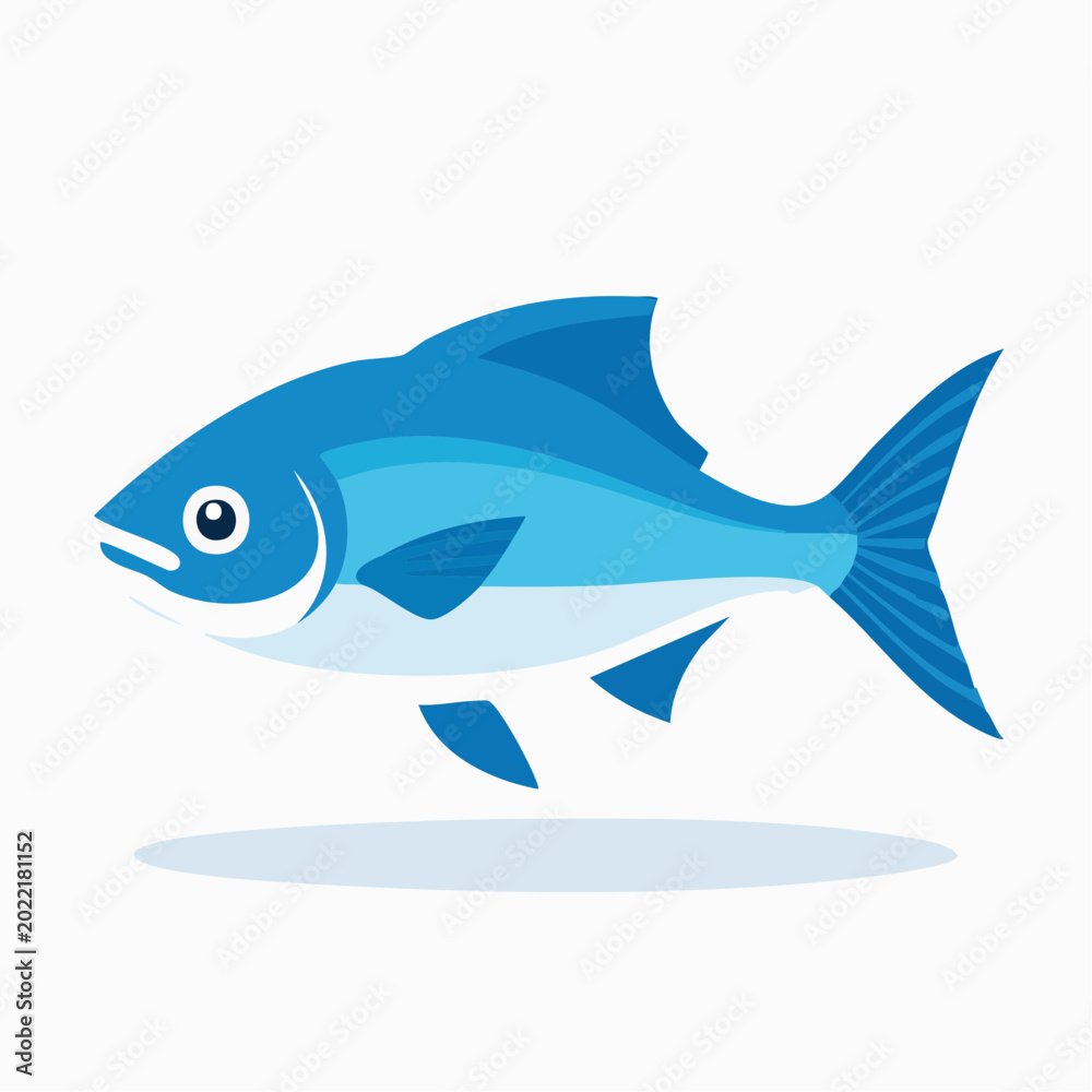 Fototapeta premium Blue Fish Illustration