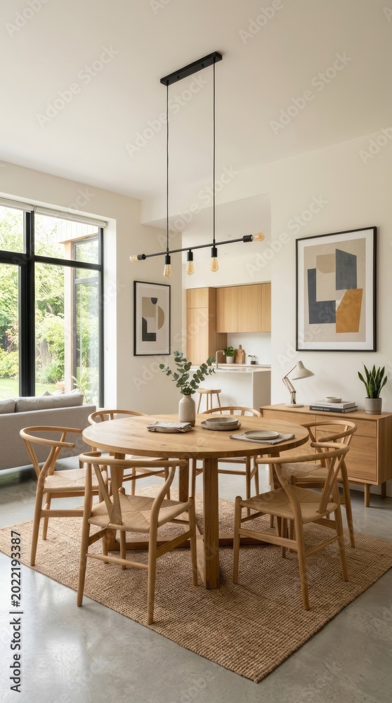Fototapeta premium Modern Dining Room with Natural Light