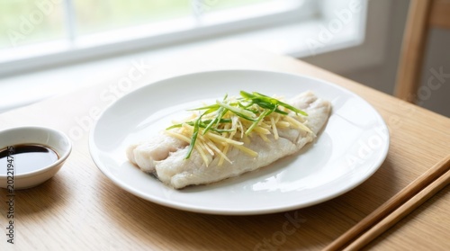 Steamed Fish with Ginger and Scallions