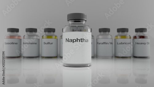 Tableau sur toile Refined Petroleum Products: Naphtha (3D Illustration)
