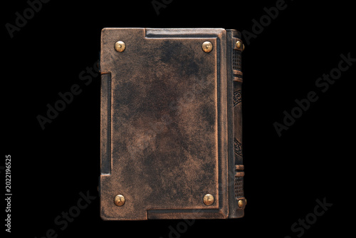 old book isolated on black