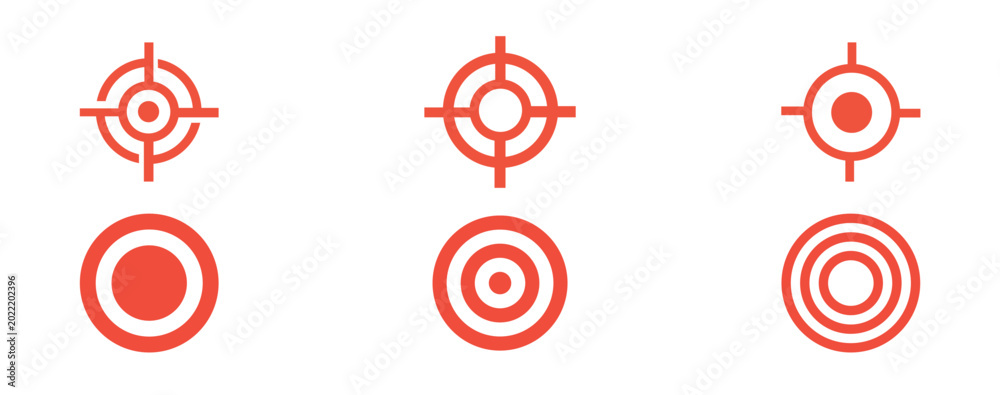 Εκτύπωση καμβά Target Icon Logo Target with arrow icon set