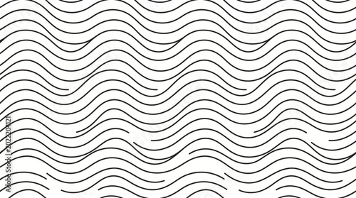 Abstract black and white wavy line pattern suitable for graphic design and backgrounds.