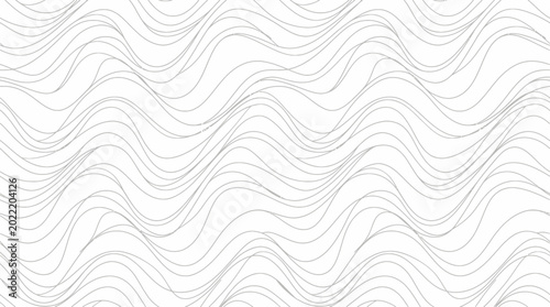 Obraz na płótnie Wavy Line Pattern with Gentle Undulating Repeats on Light Background