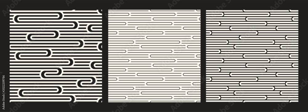 Photography Vector seamless pattern set