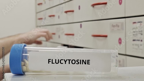 FLUCYTOSINE tablets used to treat fungal infections by inhibiting DNA synthesis