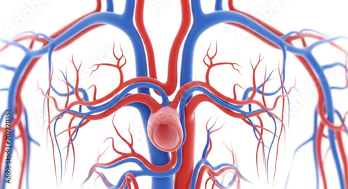 Human Heart and Blood Vessels Anatomy.