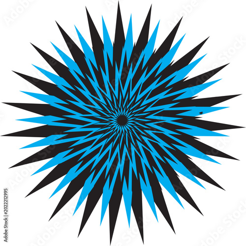 Abstract design of a starburst,flower,mandala,explosion,bloom,sunshine.