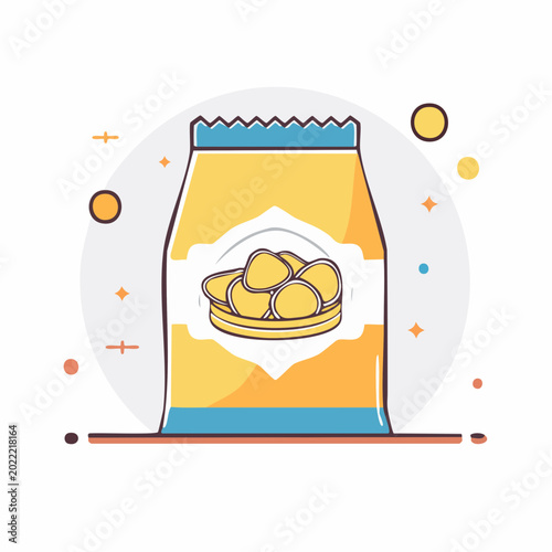 Bag of Potato Chips Illustration