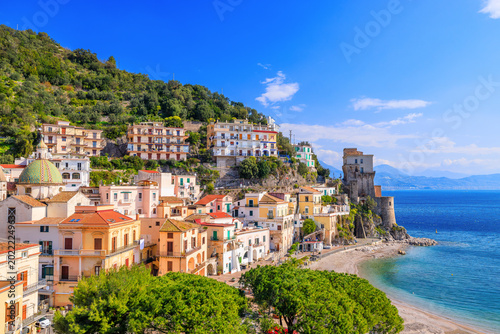Photos Amalfi Coast, Italy. View of Cetara town and the Amalfi Coast.