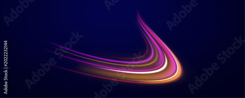 Φωτογραφία Laser light streaks cross transparent space diagonally