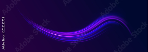 Tableau sur toile Neon fire waves explode into dynamic abstract motion field