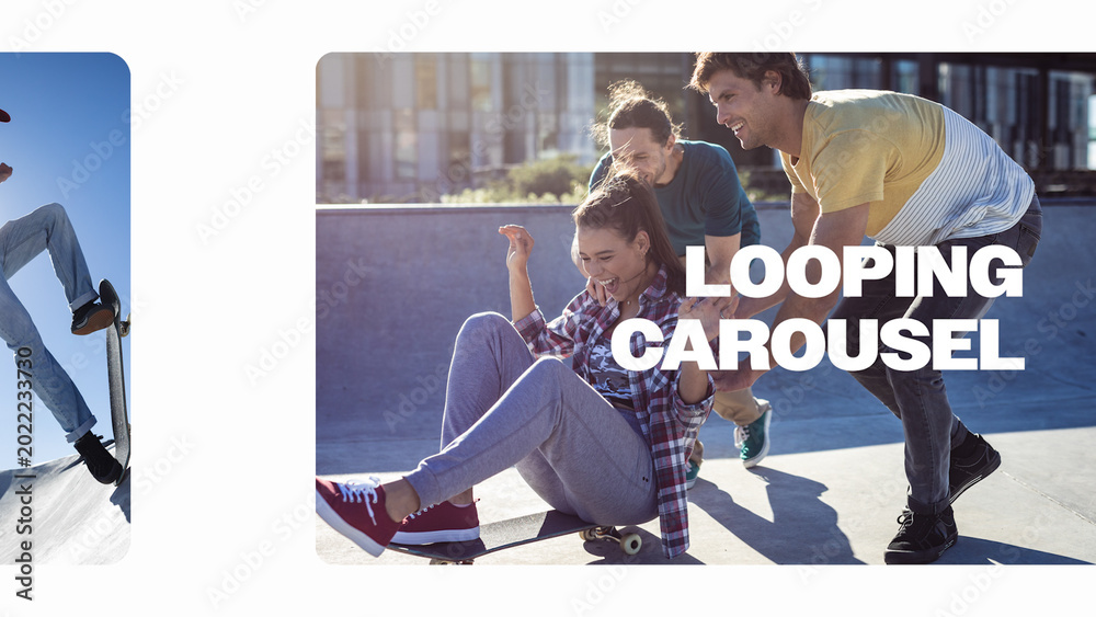 Looping Carousel Parallax Stock Template | Adobe Stock