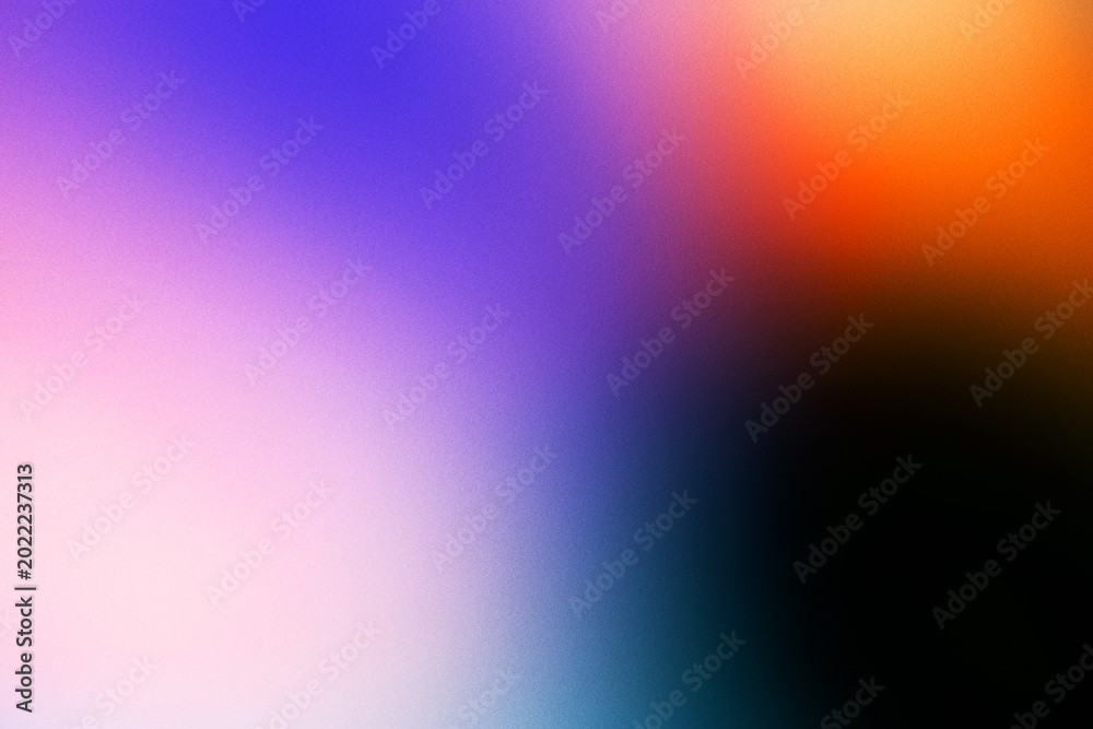 Obraz premium Vibrant abstract gradient background with grainy noise texture.
