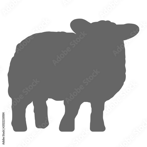 sheep icon with white background, sheep symbol with thick wool, sheep png.