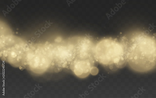 Bild auf Leinwand Tiny golden dust motes sparkle brilliantly, scattering light in all directions, adding a luxurious shimmer effect to your creative designs