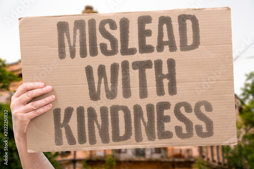Bild auf Leinwand "Mislead With Kindness" Harmful misinformation spreads under the guise of being caring