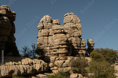 Rocas erosionadas en El Torcal de Antequera