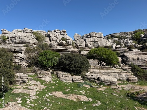 Paisaje kárstico en El Torcal de Antequera