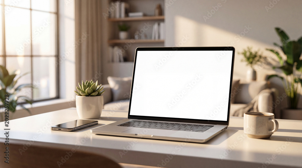 Fototapeta premium laptop in office