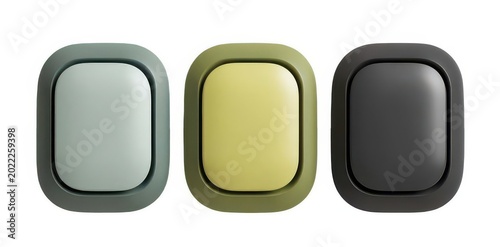 Modern minimalist wall light switch in three color options